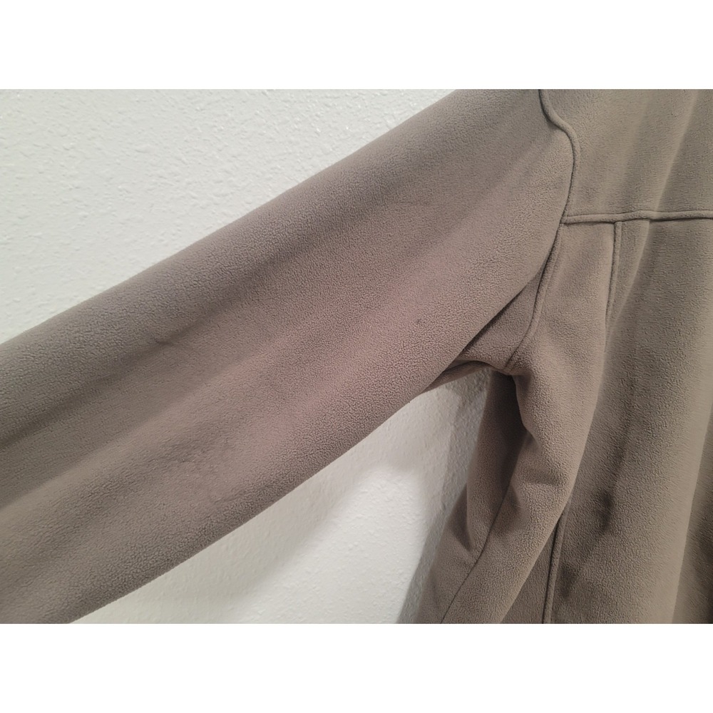 LL Bean Polartec Fleece Jacket Mens Large Tall Brown Full Zip Outdoor Pullover - Picture 7 of 10